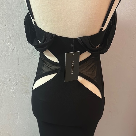 NWT Outcast Black Maxi Cutout Dress - Picture 5 of 5